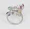 Vintage White Gold Ring with Diamonds, Sapphires, Ruby, Emerald and Topaz, 1970s 4