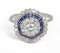 Vintage White Gold Ring with Diamonds, 1940s 1