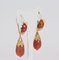 Antique Gold and Coral Earrings, 1800s, Image 2