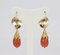 Antique Gold and Coral Earrings, 1800s, Image 3