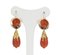 Antique Gold and Coral Earrings, 1800s 1