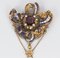 Antique Gold Brooch with Enamels and Garnet, 1800s 2