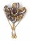 Antique Gold Brooch with Enamels and Garnet, 1800s 1