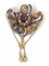 Antique Gold Brooch with Enamels and Garnet, 1800s, Image 1