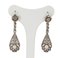 Liberty Earrings in Gold and Silver with Diamond and Pearl Rosettes 1