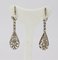 Liberty Earrings in Gold and Silver with Diamond and Pearl Rosettes 3