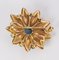 Vintage Brooch in 18k Gold with Turquoise, 1940s, Image 2