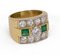 Vintage 18k Gold Ring with Cut Diamonds and Emeralds, 1960s 1