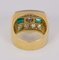 Vintage 18k Gold Ring with Cut Diamonds and Emeralds, 1960s, Image 3