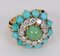 Bague Vintage en Or 18k avec Diamants Taille et Turquoise, 1960s 4