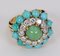 Vintage 18k Gold Ring with Cut Diamonds and Turquoise, 1960s, Image 4