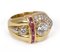 Vintage 18 Karat Gold Ring mit Diamanten & Rubinen, 1970er 1