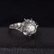 Antique 18k White Gold Solitaire Ring with Cut Diamond, 1940s 1