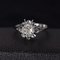 Antique 18k White Gold Solitaire Ring with Cut Diamond, 1940s 5