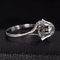 Antique 18k White Gold Solitaire Ring with Cut Diamond, 1940s 3
