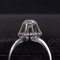 Antique 18k White Gold Solitaire Ring with Cut Diamond, 1940s 2