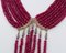 Ruby Necklace with Gold and Rosette Cut Diamonds, Image 2