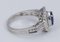 Vintage White Gold Ring with Sapphire and Diamonds, 1950s, Image 3