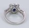 Vintage White Gold Ring with Sapphire and Diamonds, 1950s 4