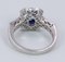 Vintage White Gold Ring with Sapphire and Diamonds, 1950s, Image 4