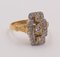 Goldener Vintage Ring mit geschliffenen Diamanten, 1950er 2