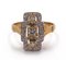 Vintage Gold Ring with Cut Diamonds, 1950s 1