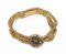 Antique 18k Gold Bracelet with Diamond Rosettes, 1800s, Image 1