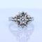 Vintage 18k White Gold Ring with Cut Diamond, 1950s 1