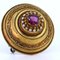 Antique 14k Gold Brooch with Purple Tourmaline 4