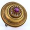 Antique 14k Gold Brooch with Purple Tourmaline, Image 4