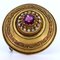 Antique 14k Gold Brooch with Purple Tourmaline 1
