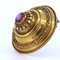 Antique 14k Gold Brooch with Purple Tourmaline 2