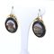 Antique Earrings and Brooch in 12k Gold with Onyx, 1800s 4
