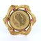 Vintage 18k Gold Brooch with 24k Gold British Pound and Rubies, 1960s 1