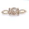 18k Gold Brooch with Diamond Rosettes, 1950s 1