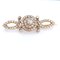 18k Gold Brooch with Diamond Rosettes, 1950s, Image 1