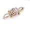 18k Gold Brooch with Diamond Rosettes, 1950s 2