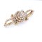 Spilla in oro 18k con rosette diamantate, anni '50, Immagine 2