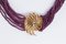 Vintage 18k Gold Garnet Necklace with Sapphire and Diamonds, 1950s, Image 6