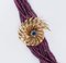 Vintage 18k Gold Garnet Necklace with Sapphire and Diamonds, 1950s, Image 3