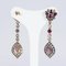 Boucles d'Oreilles Style Or Antique 14k avec Rubies et Diamants en Diamant 3