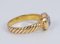 Vintage 18k Gold Ring with Cut Diamond, 1970s, Image 3