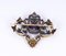 Antique Russian Brooch in 18k Gold with Diamonds and Amethyst, 1900s 5