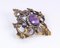 Antique Russian Brooch in 18k Gold with Diamonds and Amethyst, 1900s 4