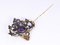 Antique Russian Brooch in 18k Gold with Diamonds and Amethyst, 1900s, Image 7