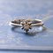 Vintage 18k White Gold Solitaire Ring with Cut Diamond, 1950s 2