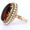 Vintage Ring in 18k Gold with Amber and Beads, 1950s 4