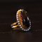 Vintage Ring in 18k Gold with Amber and Beads, 1950s, Image 3