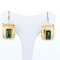 Vintage 18k Gold Earrings with Green Tourmalines, 1970s 1