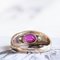 Antique 18k Gold Men's Ring with Synthetic Ruby ​​and Diamonds, 1900s, Image 4